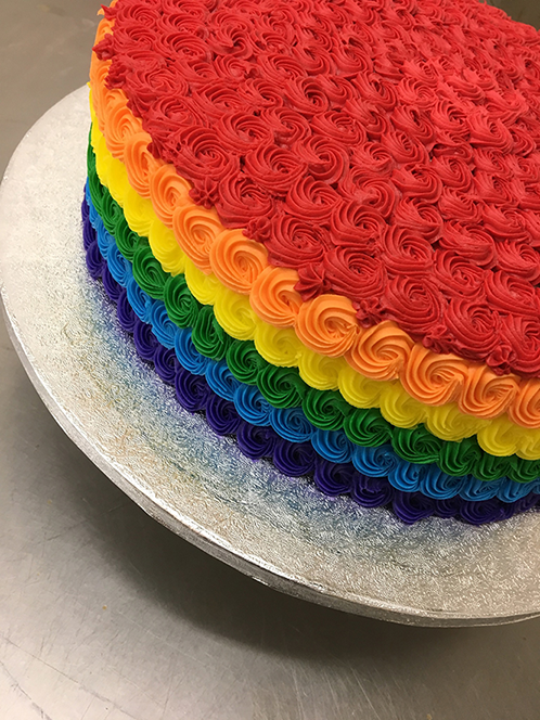 Rainbow Ombre Cake